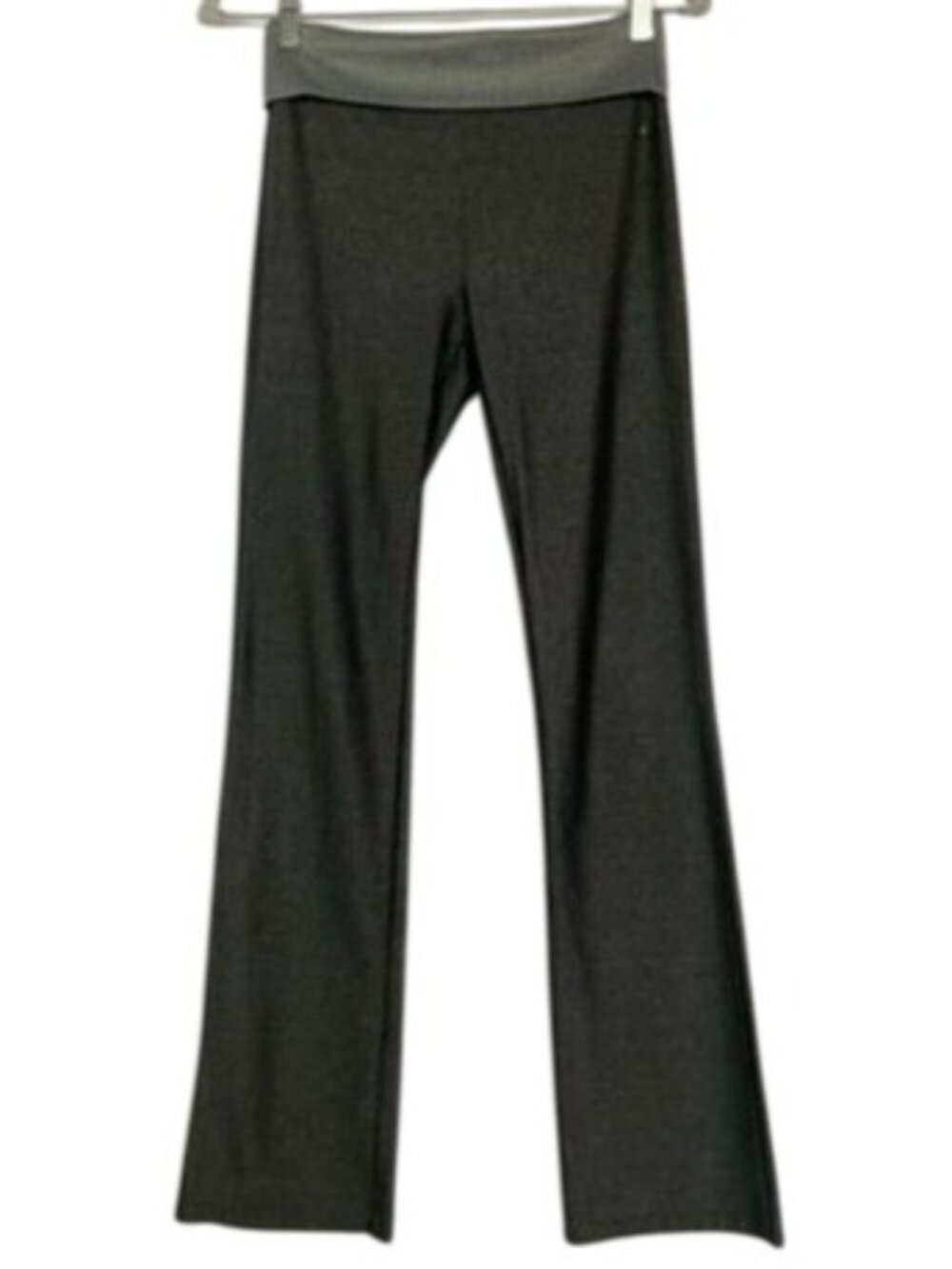 Victoria’s Secret Sport Foldover Textured Flare Leggings Gray XS Yoga Pants Loun